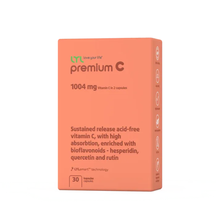 LYL premium C Didelio efektyvumo vitaminas C 1000 mg